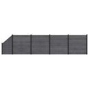 Hegnssæt 5 pcs 792 x 186 cm WPC og Aluminium Grå