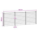 Hegnssæt 3 pcs 526 x 186 cm WPC og Aluminium Sort