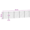 Hegnssæt 5 pcs 872 x 186 cm WPC og Aluminium Sort