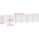 Hegnssæt 6 pcs 1045 x 186 cm WPC og Aluminium Sort