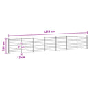 Hegnssæt 7 pcs 1218 x 186 cm WPC og Aluminium Sort