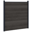 Hegnssæt 9 pcs 1564 x 186 cm WPC og Aluminium Sort