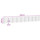 Hegnssæt 9 pcs 1564 x 186 cm WPC og Aluminium Sort