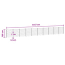 Hegnssæt 10 pcs 1737 x 186 cm WPC og Aluminium Sort