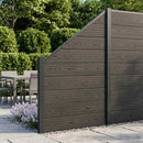 Hegnssæt 95 x 180 cm WPC og Aluminium Sort