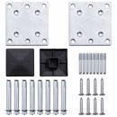 Hegnssæt 5 pcs 792 x 186 cm WPC og Aluminium Sort