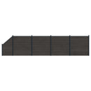Hegnssæt 5 pcs 792 x 186 cm WPC og Aluminium Sort