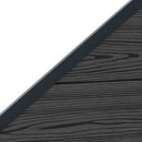 Hegnssæt 9 pcs 1484 x 186 cm WPC og Aluminium Sort