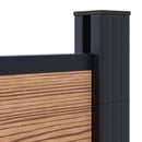 Hegnssæt 2 pcs 353 x 105 cm WPC og Aluminium Brun