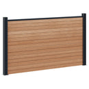 Hegnssæt 2 pcs 353 x 105 cm WPC og Aluminium Brun