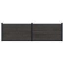 Hegnssæt 2 pcs 353 x 105 cm WPC og Aluminium Sort
