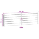 Hegnssæt 2 pcs 353 x 105 cm WPC og Aluminium Sort