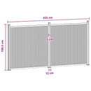 Hegnspanel 2 pcs WPC og Aluminium Sort