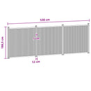 Hegnspanel 3 pcs WPC og Aluminium Sort