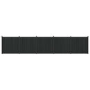 Hegnspanel 5 pcs WPC og Aluminium Sort
