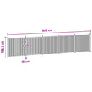 Hegnspanel 5 pcs WPC og Aluminium Sort