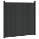 Hegnspanel 6 pcs WPC og Aluminium Sort