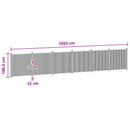 Hegnspanel 6 pcs WPC og Aluminium Sort