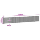 Hegnspanel 7 pcs WPC og Aluminium Sort
