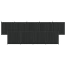 Hegnspanel 9 pcs WPC og Aluminium Sort