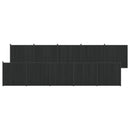 Hegnspanel 10 pcs WPC og Aluminium Sort