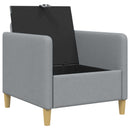 Sofa med opbevaring Lysegrå 72 x 78 x 87 cm Polyester