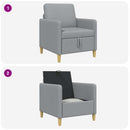 Sofa med opbevaring Lysegrå 72 x 78 x 87 cm Polyester