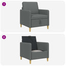 Sofa med opbevaring Mørkegrå 72 x 78 x 87 cm Polyester