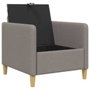 Sofa med opbevaring Gråbrun 72 x 78 x 87 cm Polyester