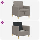 Sofa med opbevaring Gråbrun 72 x 78 x 87 cm Polyester