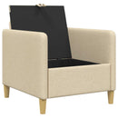 Sofa med opbevaring Cremefarvet 72 x 78 x 87 cm Polyester