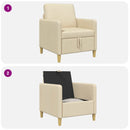 Sofa med opbevaring Cremefarvet 72 x 78 x 87 cm Polyester