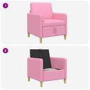 Sofa med opbevaring Lyserød 72 x 78 x 87 cm Polyester
