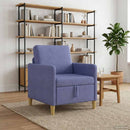 Sofa med opbevaring Jeans blå 72 x 78 x 87 cm Polyester