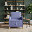Sofa med opbevaring Jeans blå 72 x 78 x 87 cm Polyester