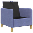 Sofa med opbevaring Jeans blå 72 x 78 x 87 cm Polyester