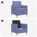 Sofa med opbevaring Jeans blå 72 x 78 x 87 cm Polyester