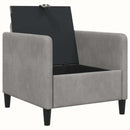 Sofa med opbevaring Lysegrå 72 x 78 x 87 cm Polyester