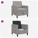 Sofa med opbevaring Lysegrå 72 x 78 x 87 cm Polyester