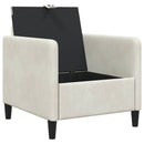 Sofa med opbevaring Cremefarvet 72 x 78 x 87 cm Polyester