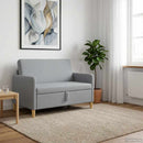 Sofa med opbevaring Lysegrå 122 x 78 x 87 cm Polyester