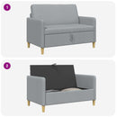 Sofa med opbevaring Lysegrå 122 x 78 x 87 cm Polyester
