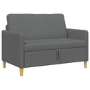 Sofa med opbevaring Mørkegrå 122 x 78 x 87 cm Polyester