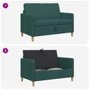 Sofa med opbevaring Mørkegrøn 122 x 78 x 87 cm Polyester