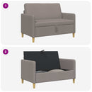 Sofa med opbevaring Gråbrun 122 x 78 x 87 cm Polyester