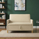 Sofa med opbevaring Cremefarvet 122 x 78 x 87 cm Polyester