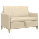 Sofa med opbevaring Cremefarvet 122 x 78 x 87 cm Polyester