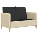 Sofa med opbevaring Cremefarvet 122 x 78 x 87 cm Polyester