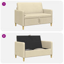 Sofa med opbevaring Cremefarvet 122 x 78 x 87 cm Polyester