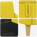 Sofa med opbevaring Lys Gul 122 x 78 x 87 cm Polyester